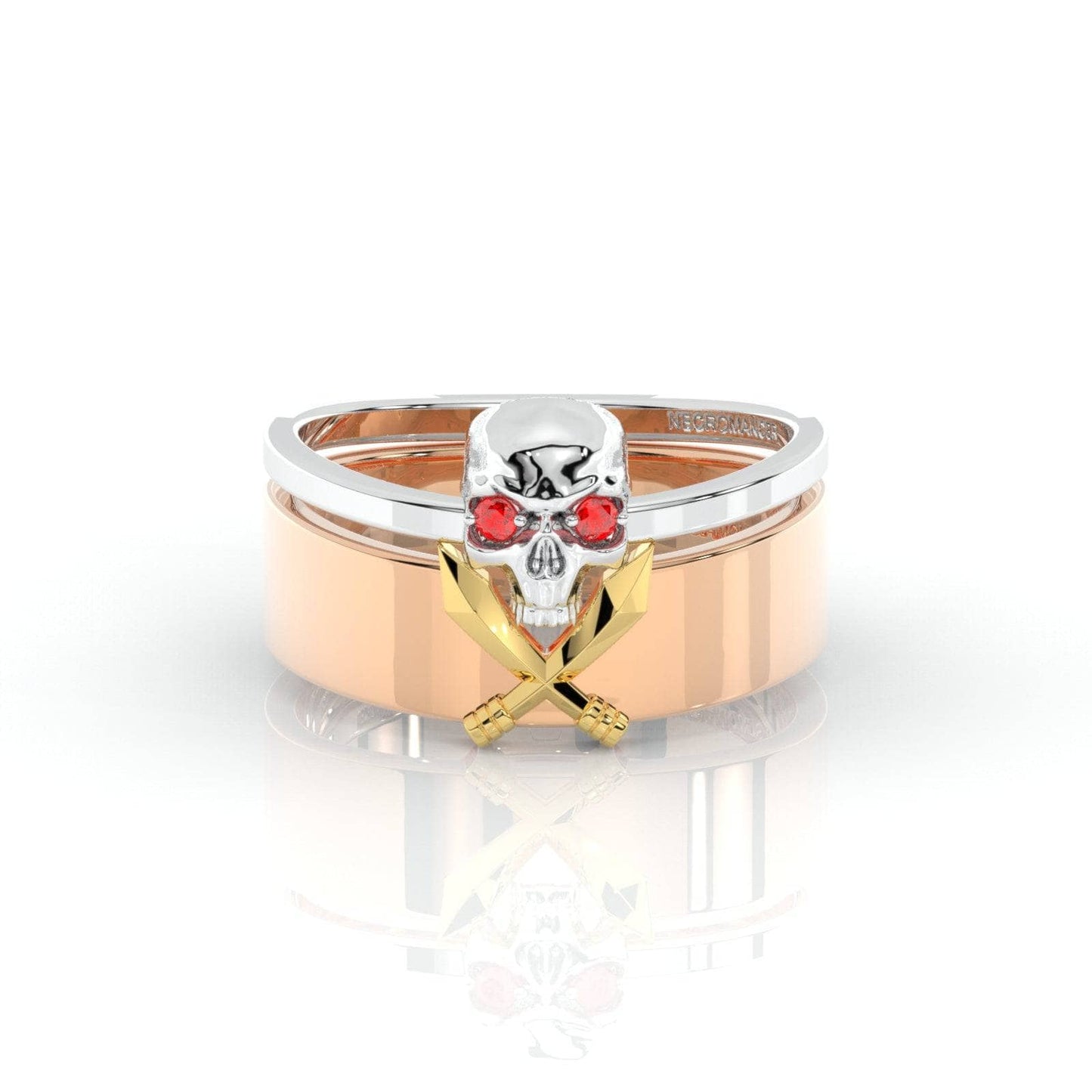 Necromancer's Couples Ring- 14k Rose Gold Video Game Inspired Rings