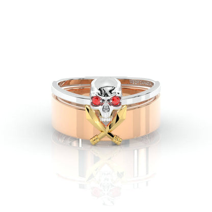 Necromancer's Couples Ring- 14k Rose Gold Video Game Inspired Rings