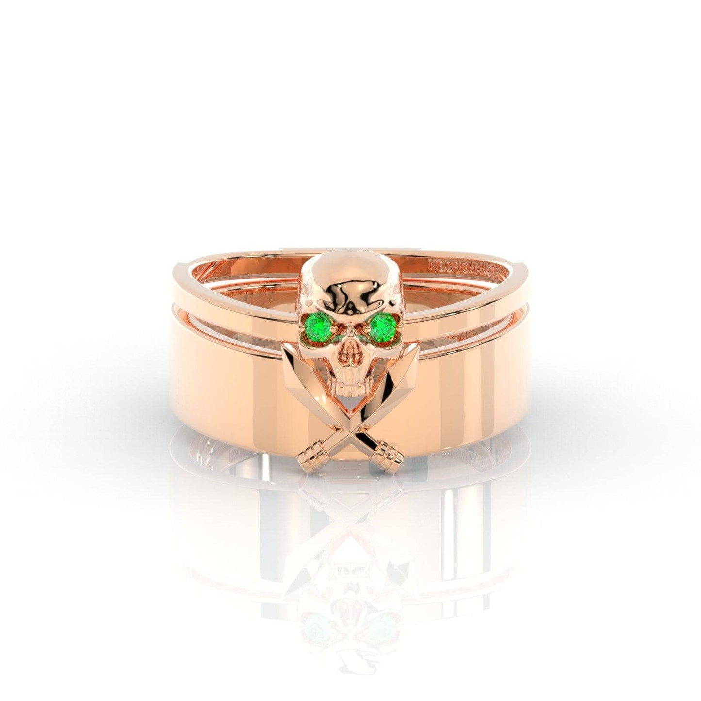 Necromancer's Couples Ring- 14k Rose Gold Video Game Inspired Rings