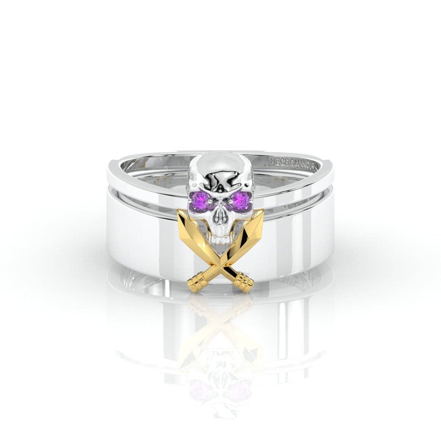 Necromancer's Couples Ring- 14k Rose Gold Video Game Inspired Rings