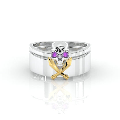 Necromancer's Couples Ring- 14k Rose Gold Video Game Inspired Rings