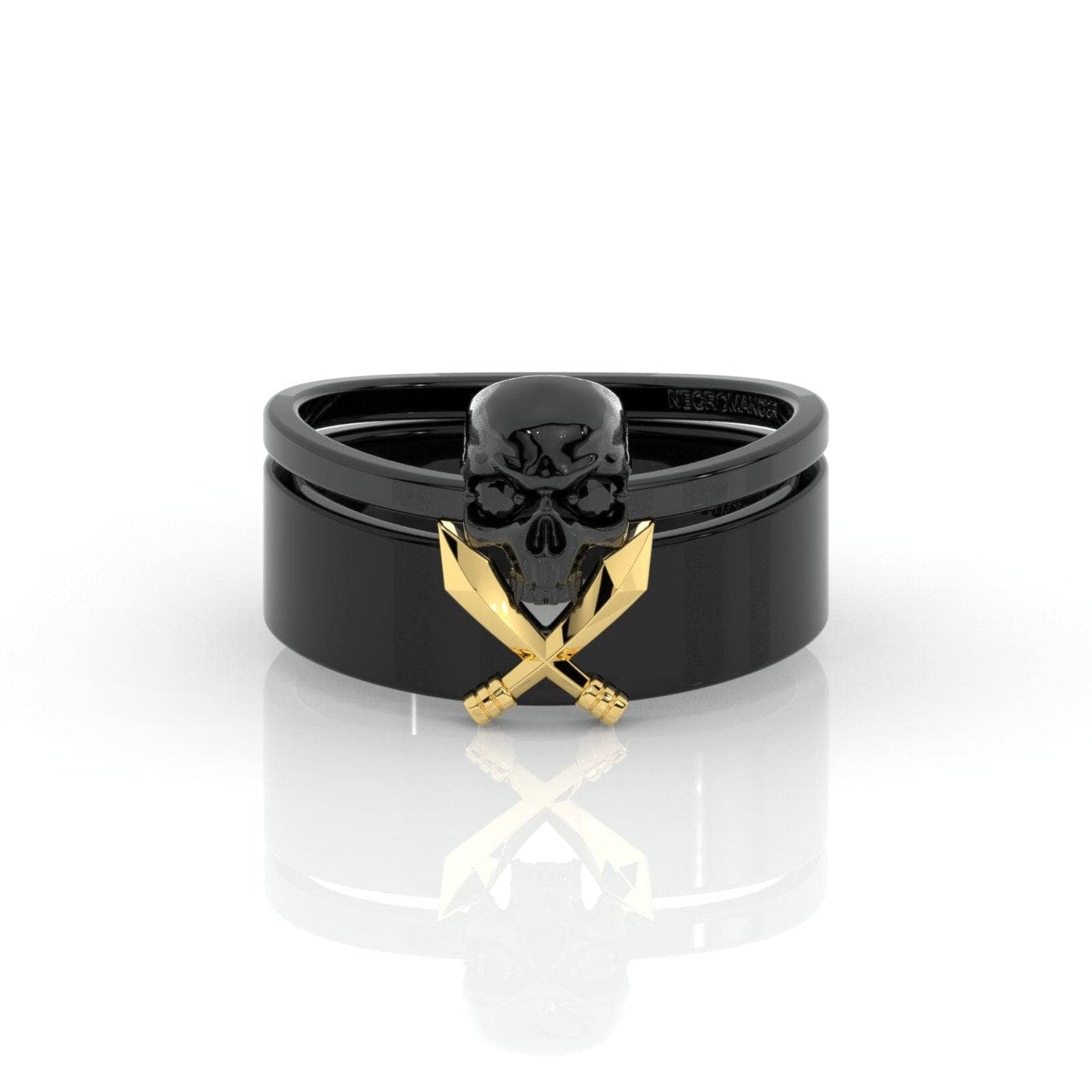 Necromancer's Couples Ring- 14k Rose Gold Video Game Inspired Rings