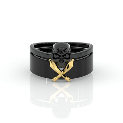 Necromancer's Couples Ring- 14k Rose Gold Video Game Inspired Rings