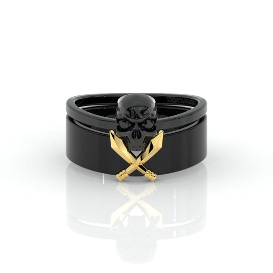 Necromancer's Couples Ring- 14k Rose Gold Video Game Inspired Rings