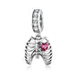 Neo-Gothic Skeleton Ribs & Heart Charm