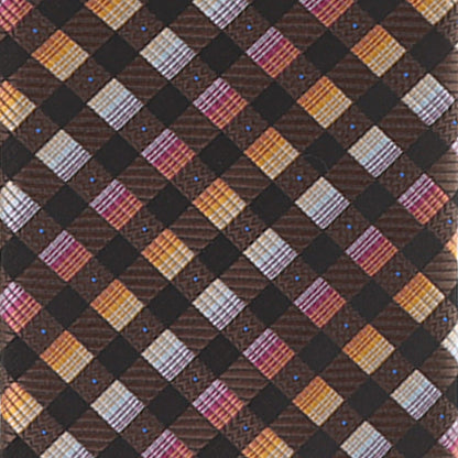 Vittorio Farina Men's Geometric Design Necktie & Pocket Square