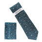 Vittorio Farina Men's Floral Design Necktie & Pocket Square