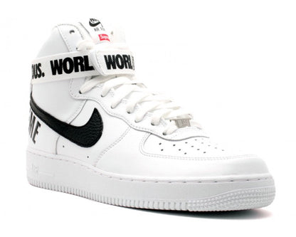 Nike Air Force 1 High Supreme World Famous White Size 12M