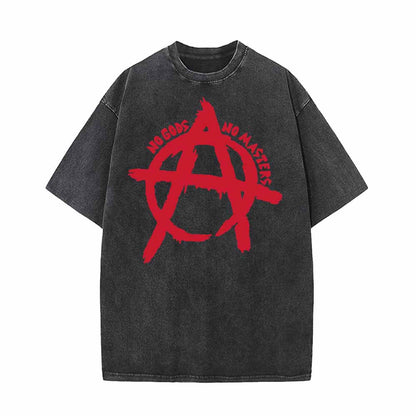 No Gods No Masters Graphic Vintage Washed T-shirt