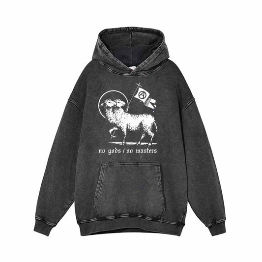 No Gods No Masters Vintage Washed Hoodie