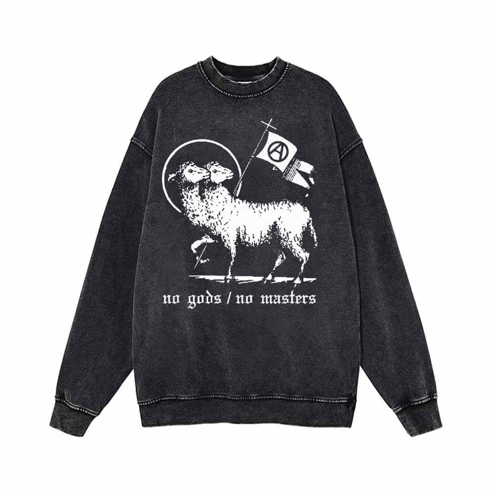 No Gods No Masters Vintage Washed Sweatshirt