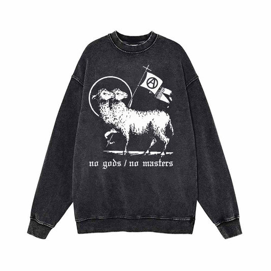 No Gods No Masters Vintage Washed Sweatshirt