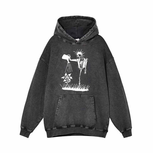 No Gods No Masters Water the Flowers Print Hoodie