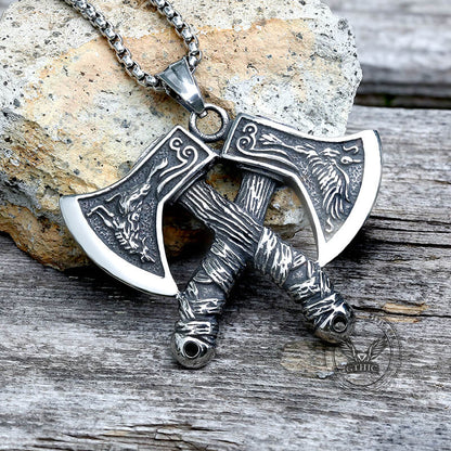 Nordic Axe Stainless Steel Viking Pendant