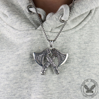 Nordic Axe Stainless Steel Viking Pendant