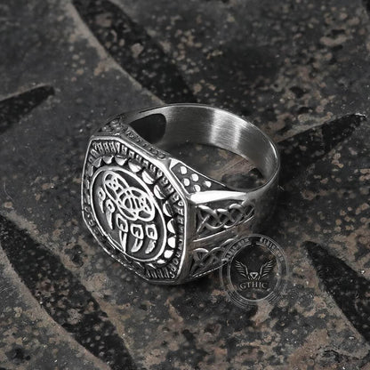 Nordic Bear Paw Stainless Steel Viking Ring