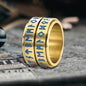 Nordic Viking Rune Luminous Stainless Steel Spinner Ring