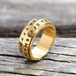 Nordic Viking Runes Stainless Steel Spinner Ring