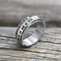 Nordic Viking Runes Stainless Steel Spinner Ring