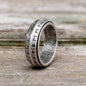 Nordic Viking Runes Stainless Steel Spinner Ring