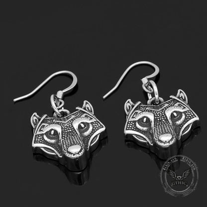 Nordic Wolf Stainless Steel Viking Earring