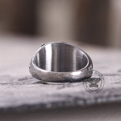 Norse Wolf Stainless Steel Animal Ring