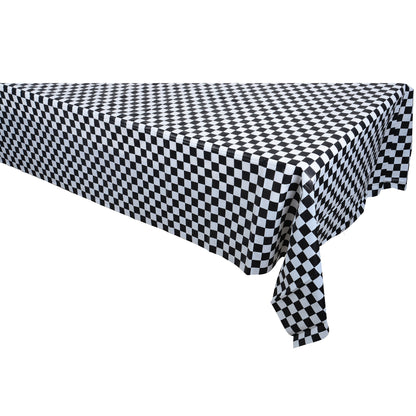 Plastic Table Cover/B&W Check