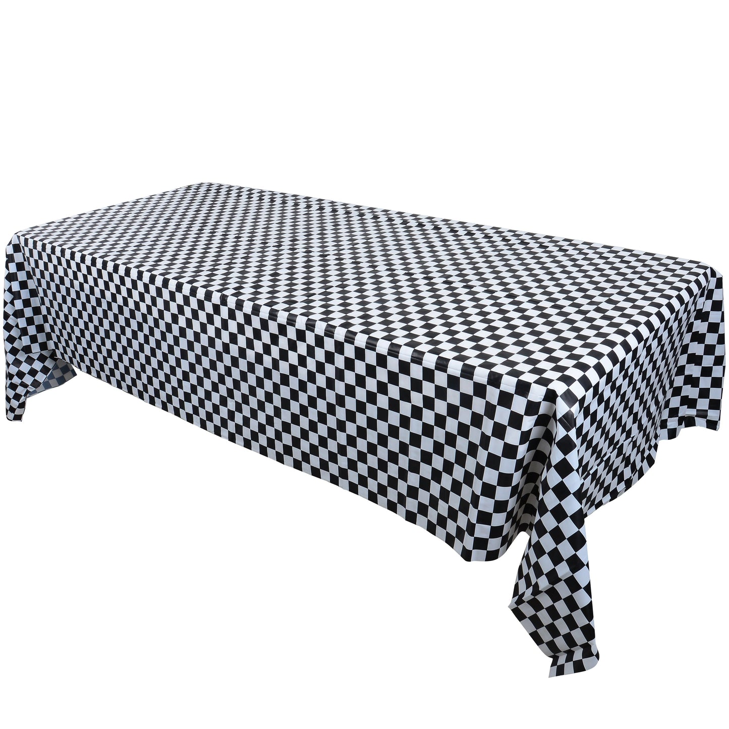 Plastic Table Cover/B&W Check