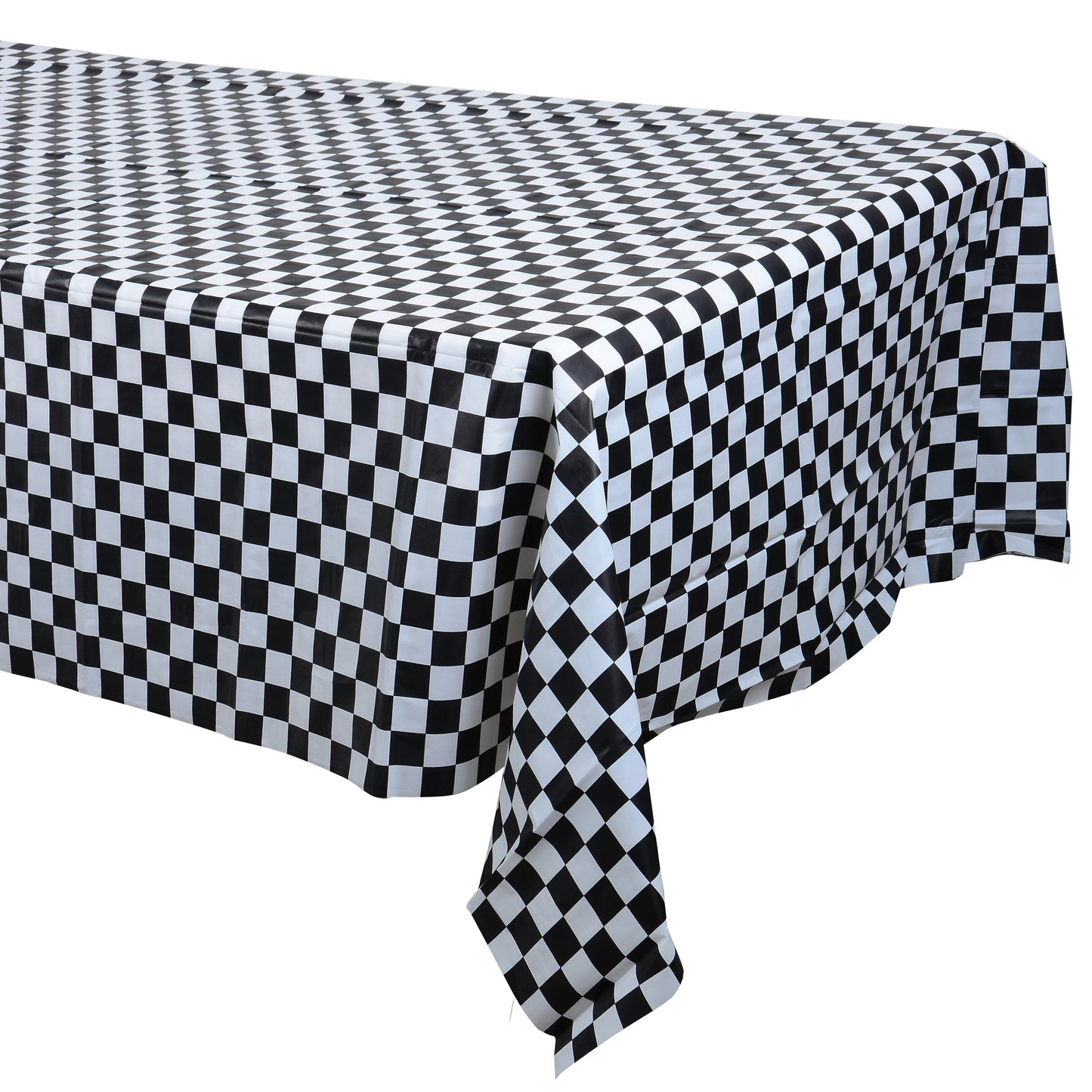 Plastic Table Cover/B&W Check