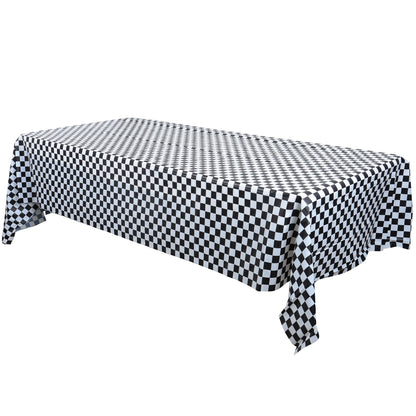 Plastic Table Cover/B&W Check