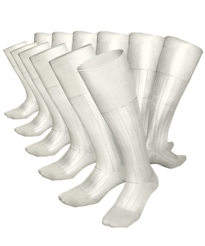 Vittorio Farina Men's Ribbed Shear Nylon Over The Calf Dress Socks