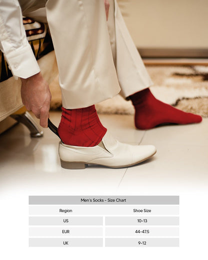 Vittorio Farina Men's Ribbed Shear Nylon Over The Calf Dress Socks