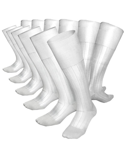 Vittorio Farina Men's Ribbed Shear Nylon Over The Calf Dress Socks