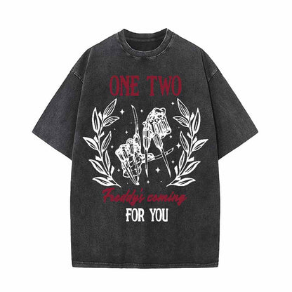 One Two Freddy’s Coming For You Vintage Washed T-shirt