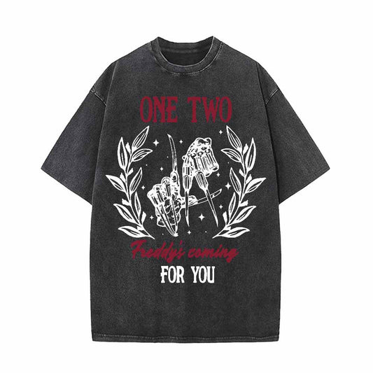 One Two Freddy’s Coming For You Vintage Washed T-shirt