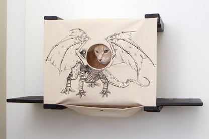 Cat Cubby for Wall - Covered Cat Bed