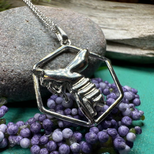 Honeycomb Bee Necklace