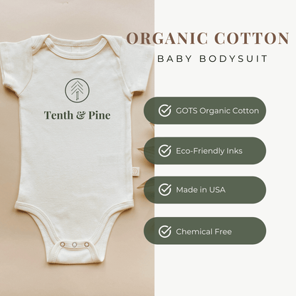 Home is Where Dada is Organic Cotton Baby Bodysuit Long Sleeve