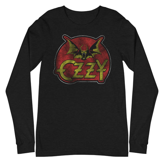Ozzy Osbourne - Flaming Bat Long Sleeve T-Shirt