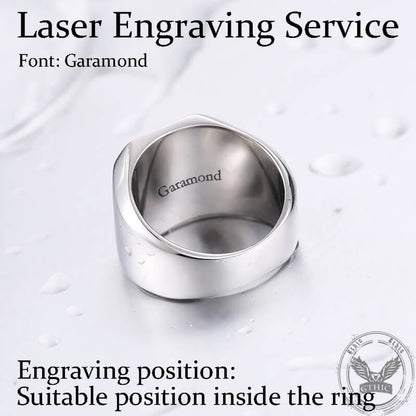Philosopher Stone Stainless Steel Occultism Ring
