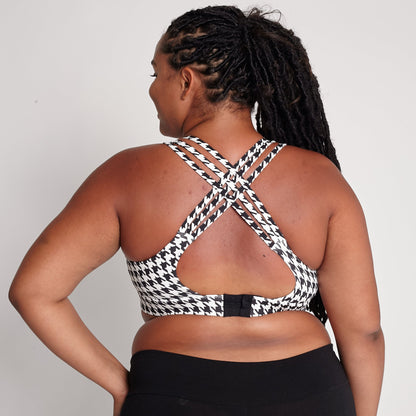 Chloé 4 Running Nursing & Pumping Sports Bra (Houndstooth)