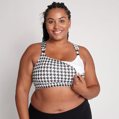 Chloé 4 Running Nursing & Pumping Sports Bra (Houndstooth)