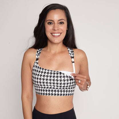 Chloé 4 Running Nursing & Pumping Sports Bra (Houndstooth)