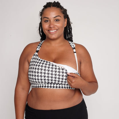 Chloé 4 Running Nursing & Pumping Sports Bra (Houndstooth)