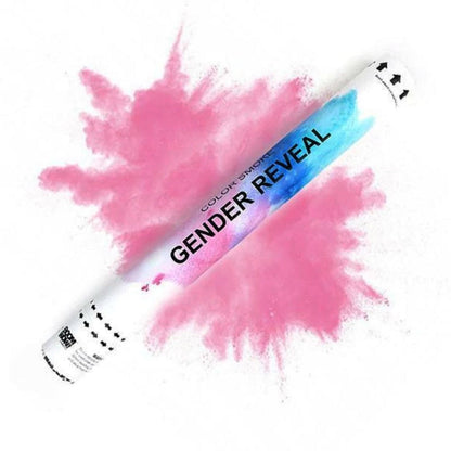 Pink Gender Reveal Powder Cannon (8 Pack) - 12" Tall - Girl She Her Popper Biodegradable Twist and Pop Smoke Blaster