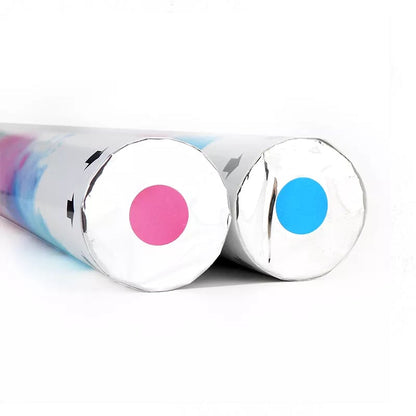 Pink Gender Reveal Powder Cannon (8 Pack) - 12" Tall - Girl She Her Popper Biodegradable Twist and Pop Smoke Blaster