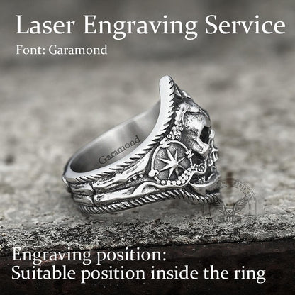 Kraken Octopus Stainless Steel Skull Ring