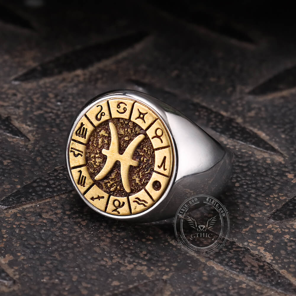 Pisces Stainless Steel Ring