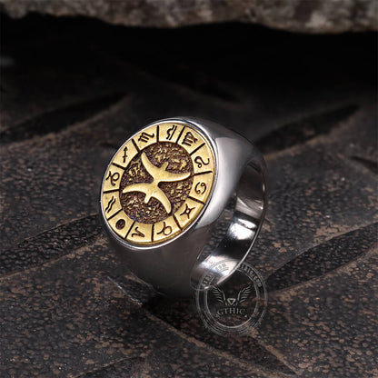 Pisces Stainless Steel Ring