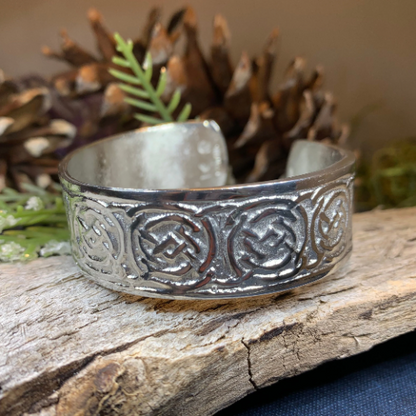 Celtic Knot Pewter Cuff Bracelet